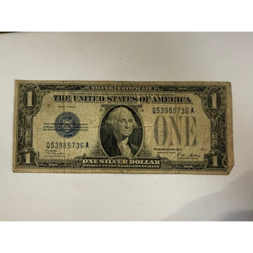 1928A $1 Silver Certificate Blue Seal Note – Nearly 100 Years Old